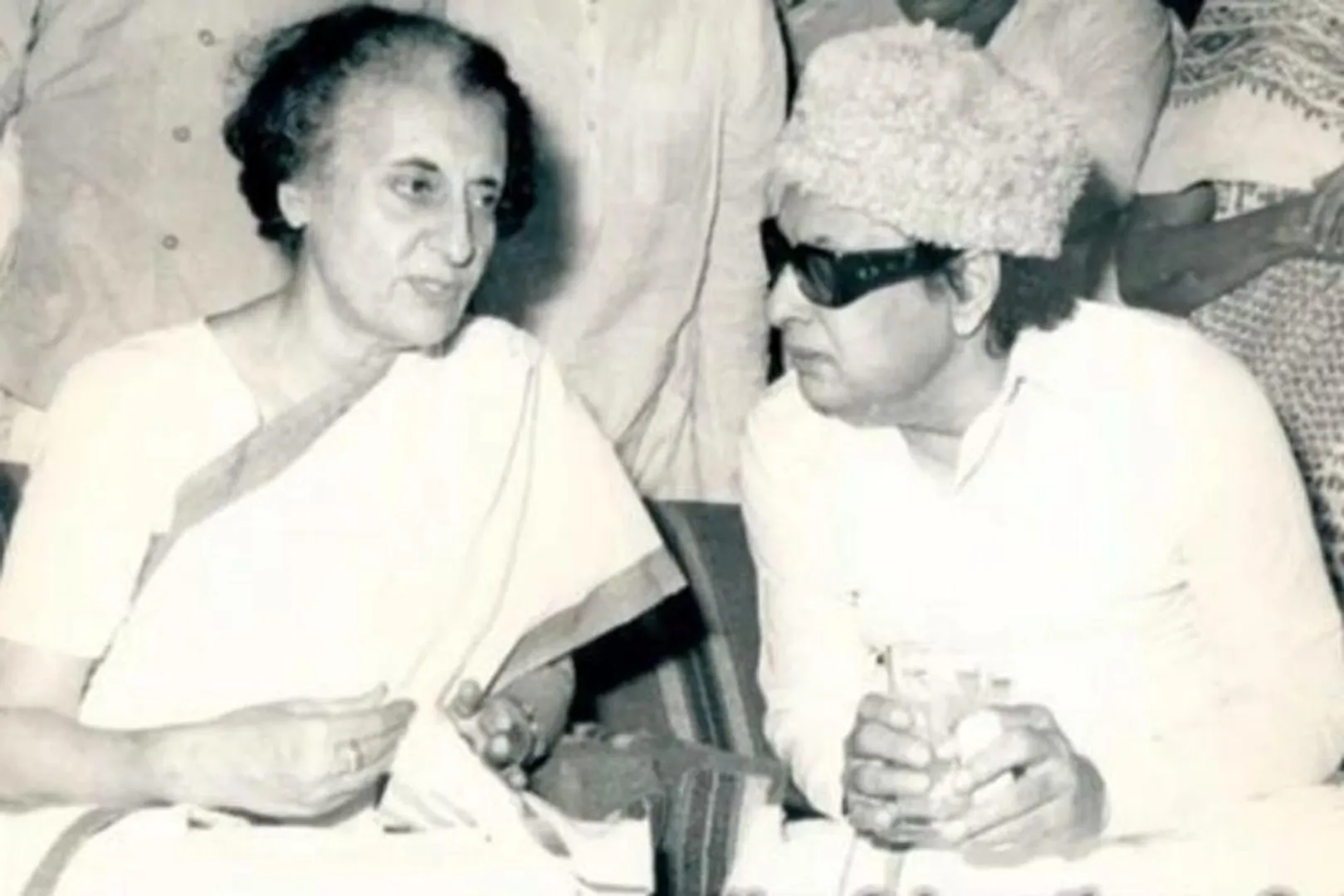 MGR with Indra Gandhi